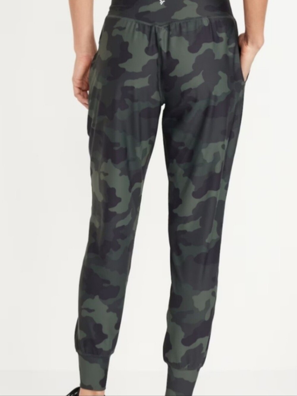 Old Navy Active Women's High Rise Powersoft Cargo Joggers Camo Green XL B-3882 - Picture 2 of 11